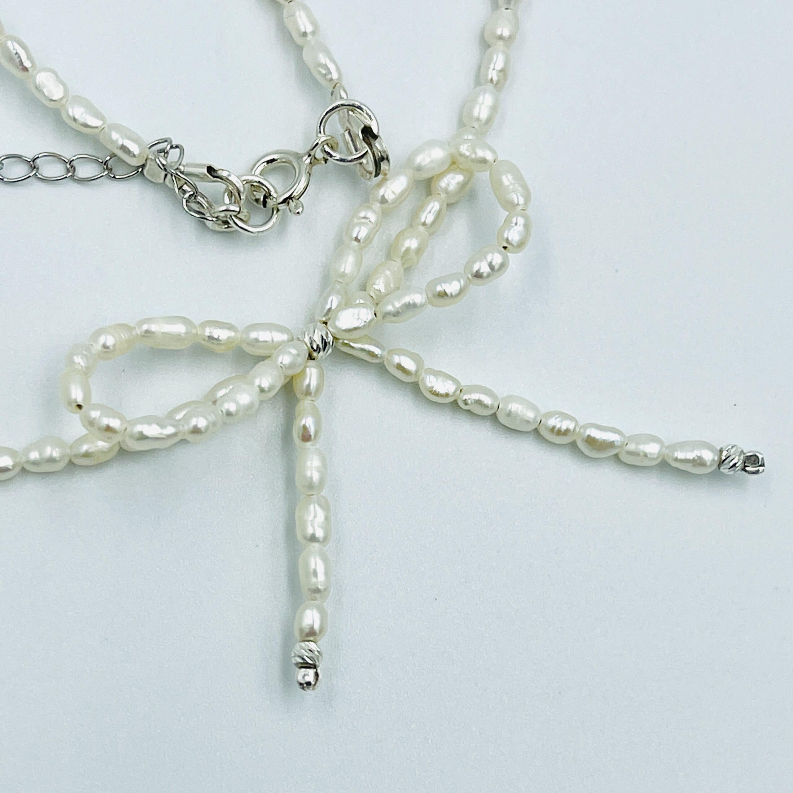 Colier Pearl Bow - imagine 5