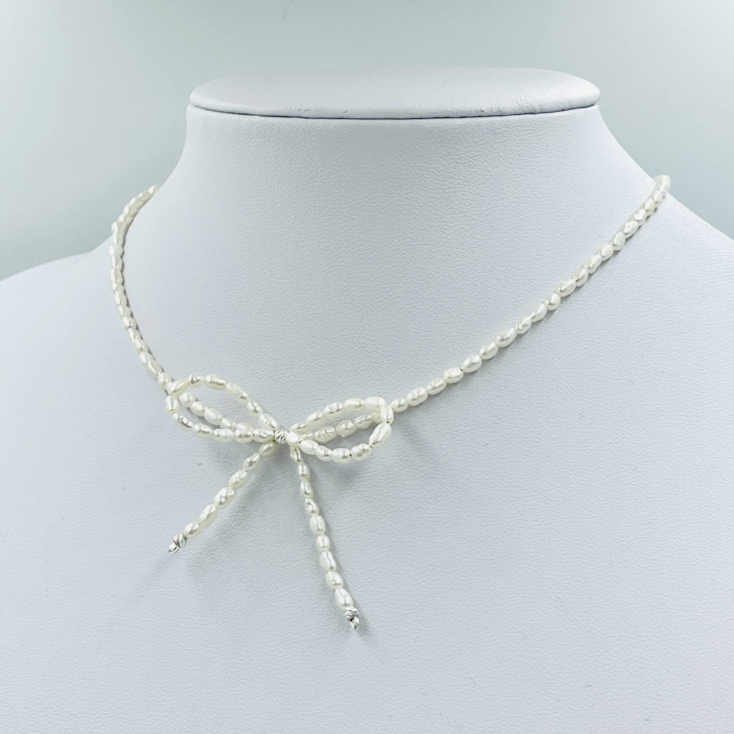 Colier Pearl Bow - imagine 2