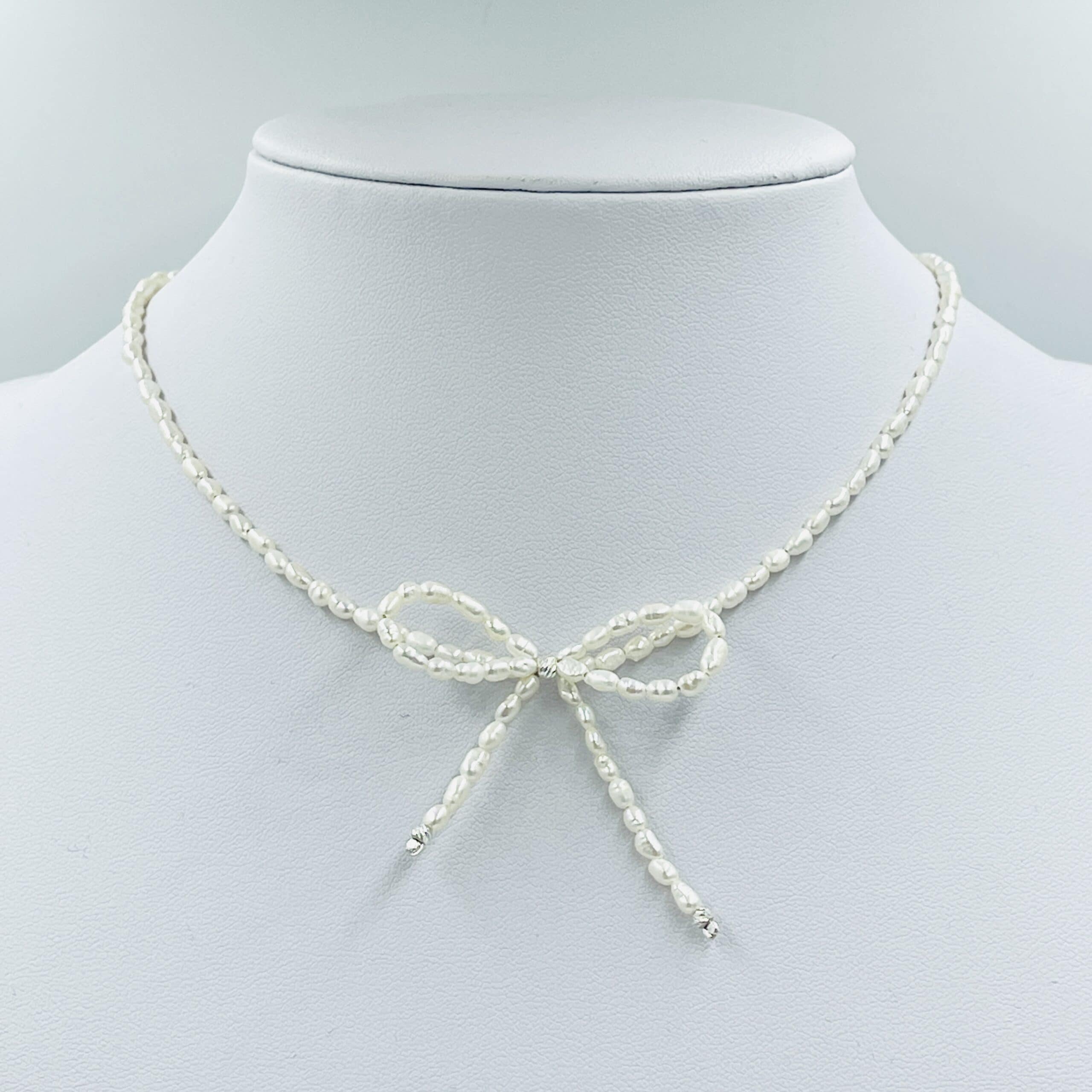 Colier Pearl Bow - imagine 3