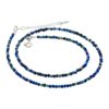 Colier lapis lazuli 2mm si argint