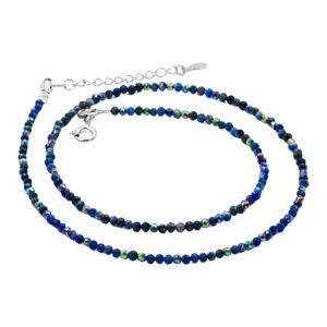 Colier lapis lazuli 2mm si argint