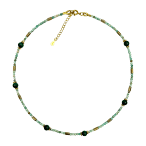 Colier malachit natural turcoaz african