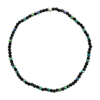 Bratara turmalina neagra subtire hematit multicolor si sfera argint