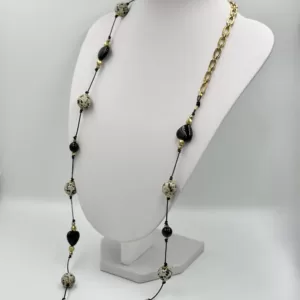 colier onix jasp dalmatian hematiti inox opulent heart