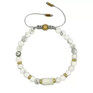 Bratara ajustabila unisex howlit larimar inox Bliss