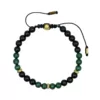Bratara ajustabila barbati malachit natural onix inox Slash