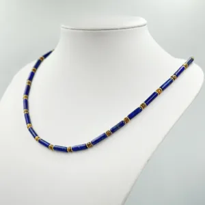 Colier cu lapis lazuli si ochi de tigru Veritas