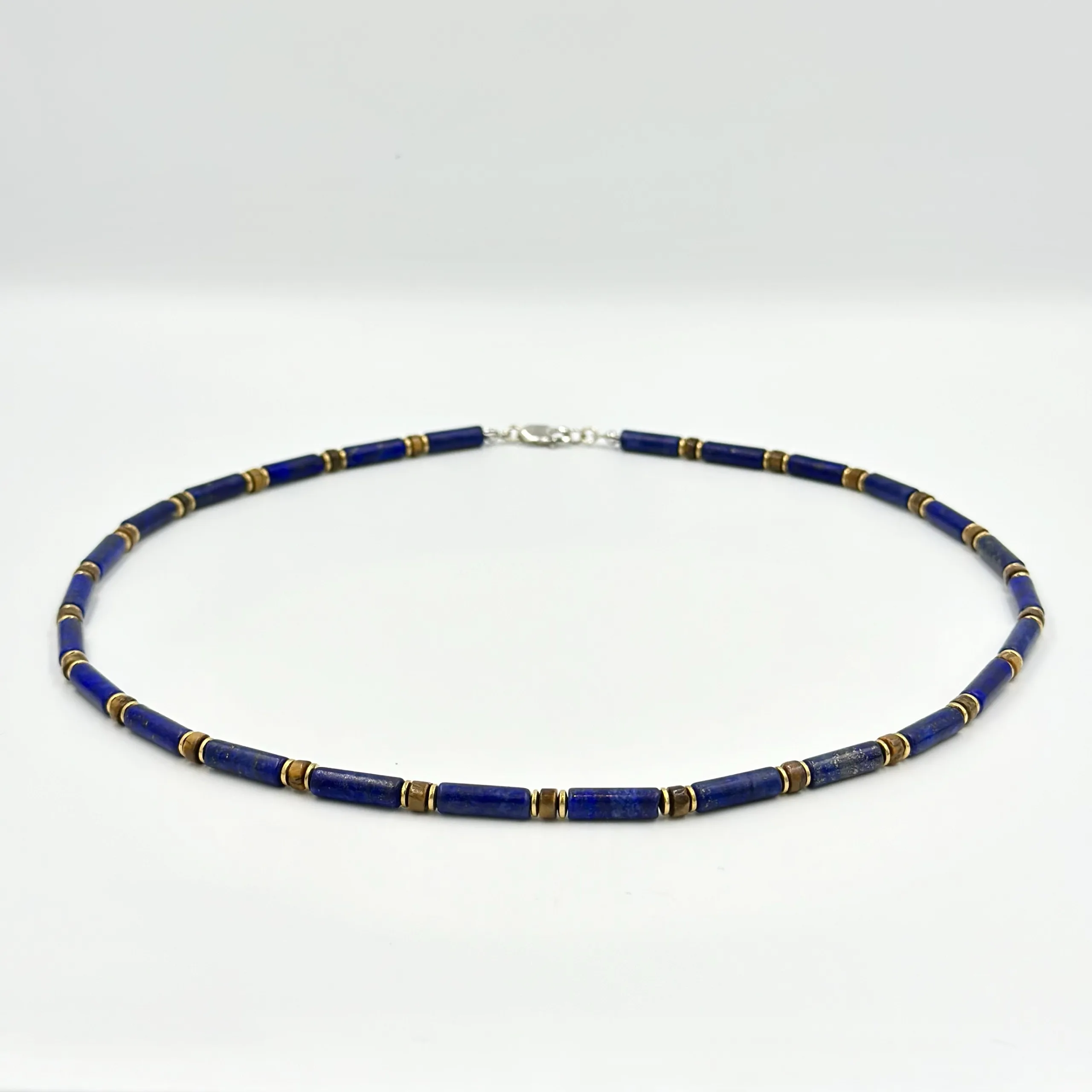 Colier cu lapis lazuli si ochi de tigru Veritas