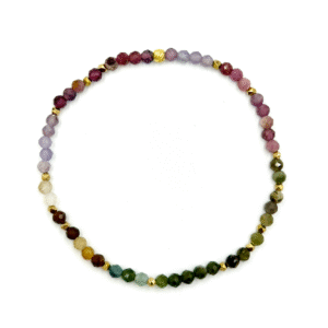 Bratara cu turmalina multicolora 3mm si hematit Chroma