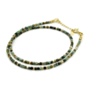 Colier cu turcoaz african cuburi 2mm si hematit Zola