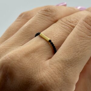 Inel cu spinel negru si argint Anubis2