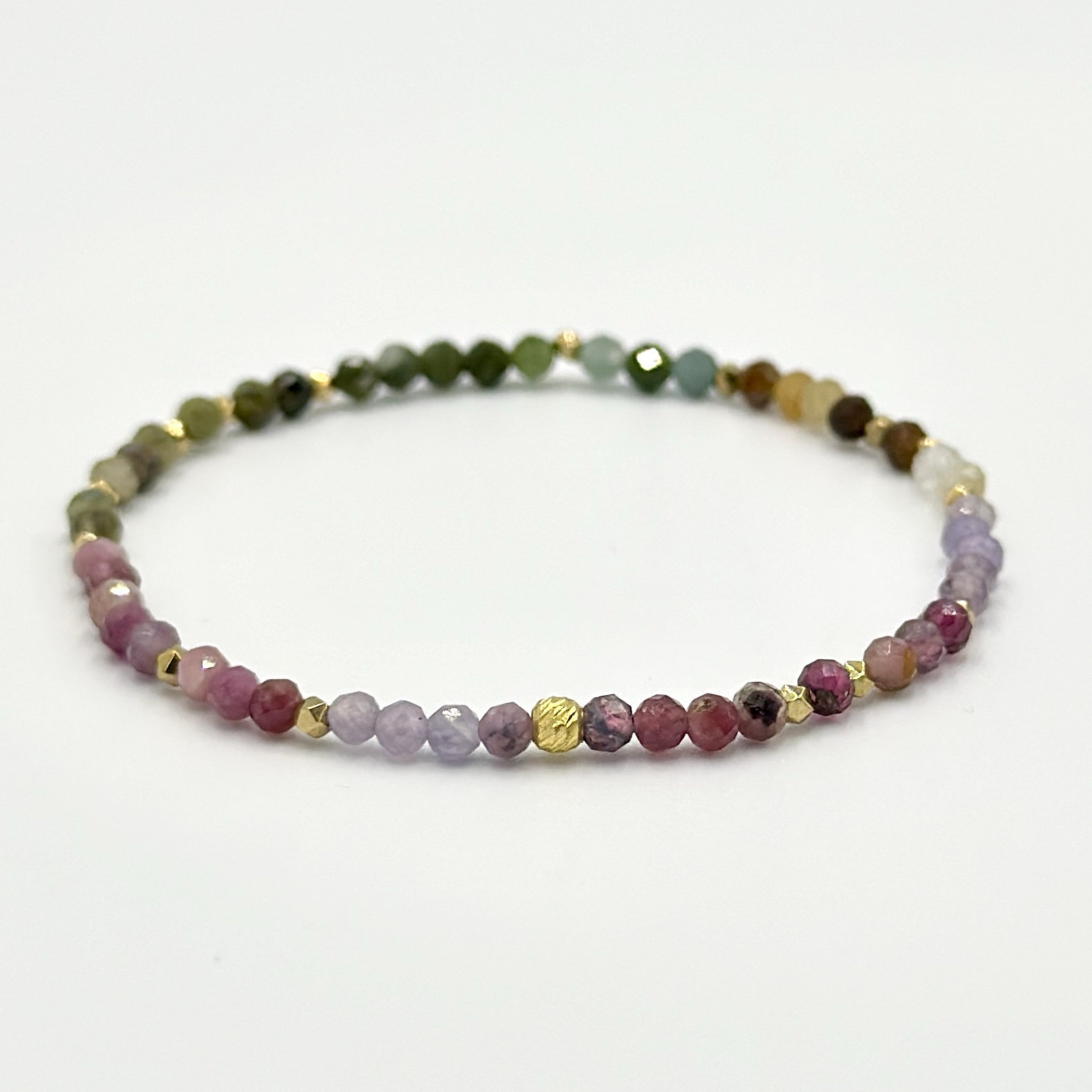 Bratara cu turmalina multicolora 3mm si hematit Chroma3